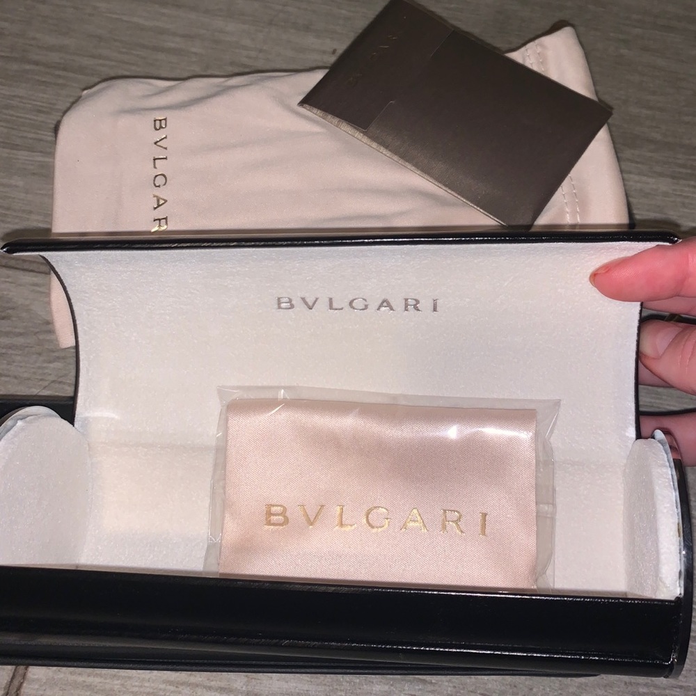 Bvlgari sunglasses case.